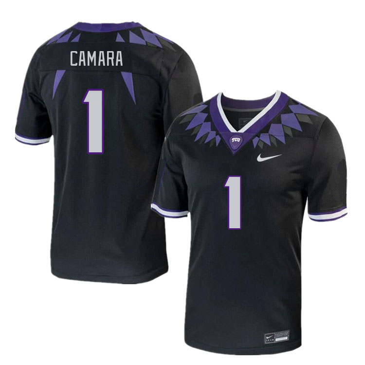 Men #1 Abe Camara TCU Horned Frogs 2023 College Footbal Jerseys Stitched-Black - Click Image to Close